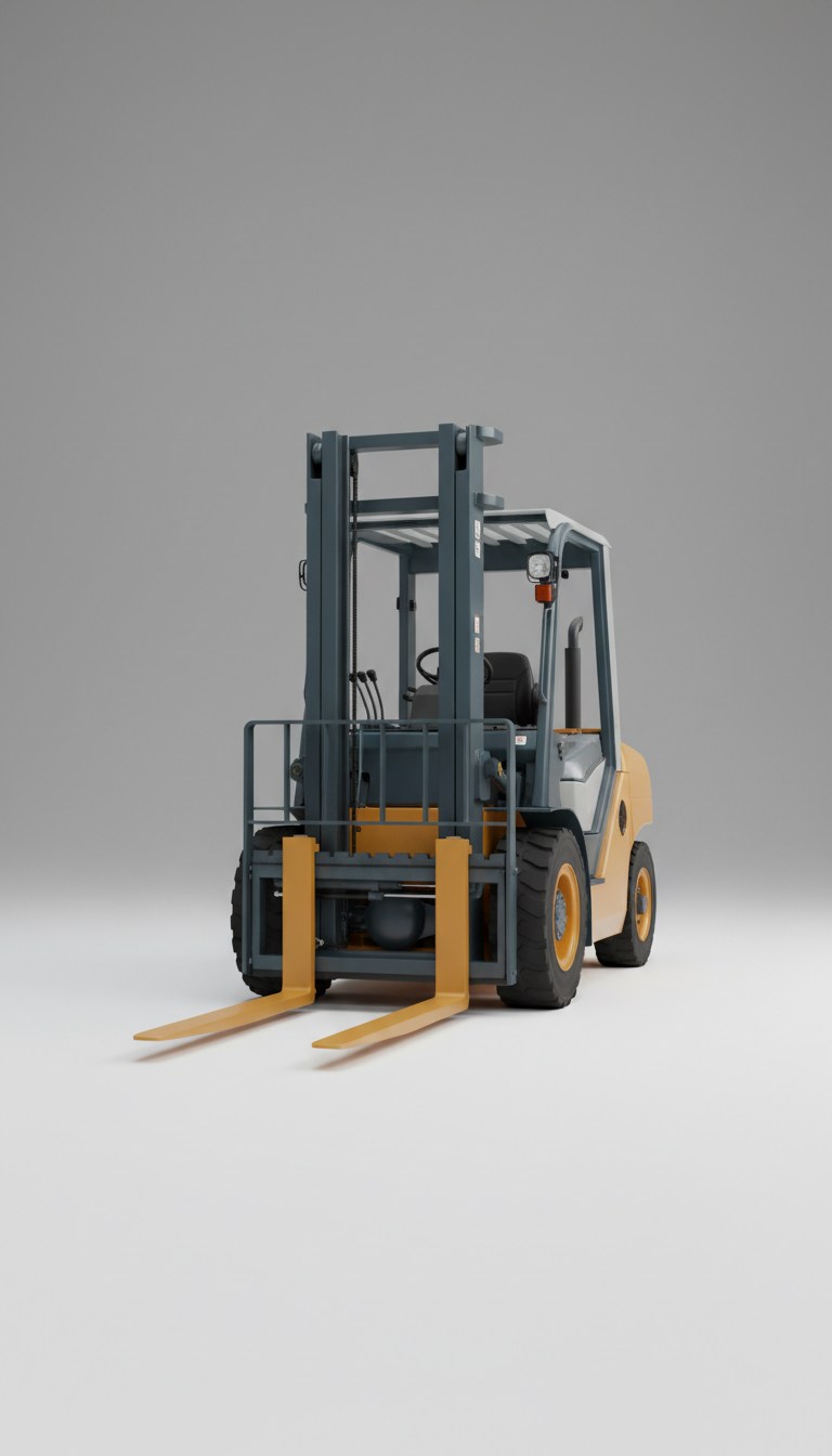 Rough Terrain Forklift with High-Clearance Frame